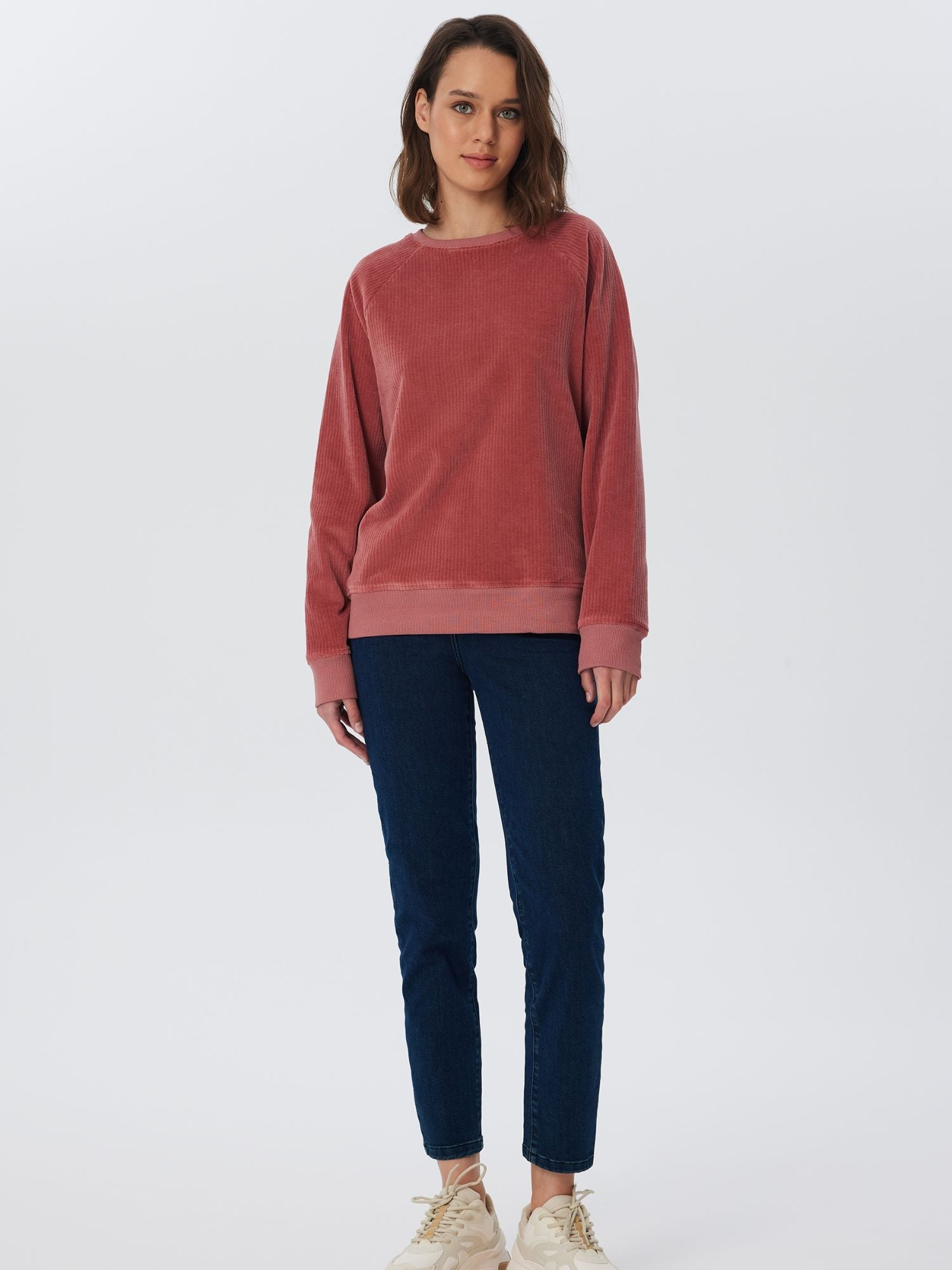 Damen Bio-Baumwoll Nicki-Cord Sweatshirt - Evermind.eco