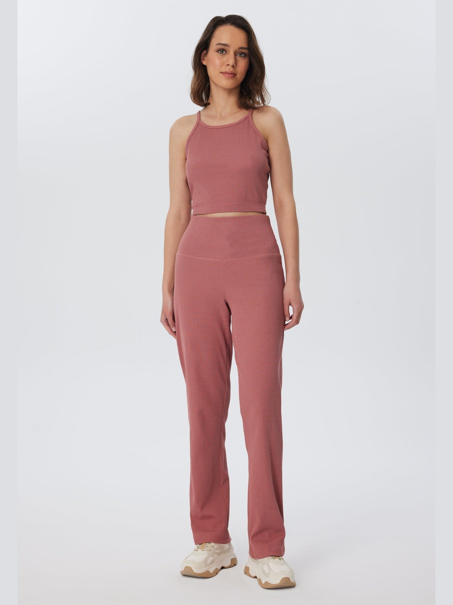 Damen Bio-Baumwoll Rippjersey-Hose - Evermind.eco