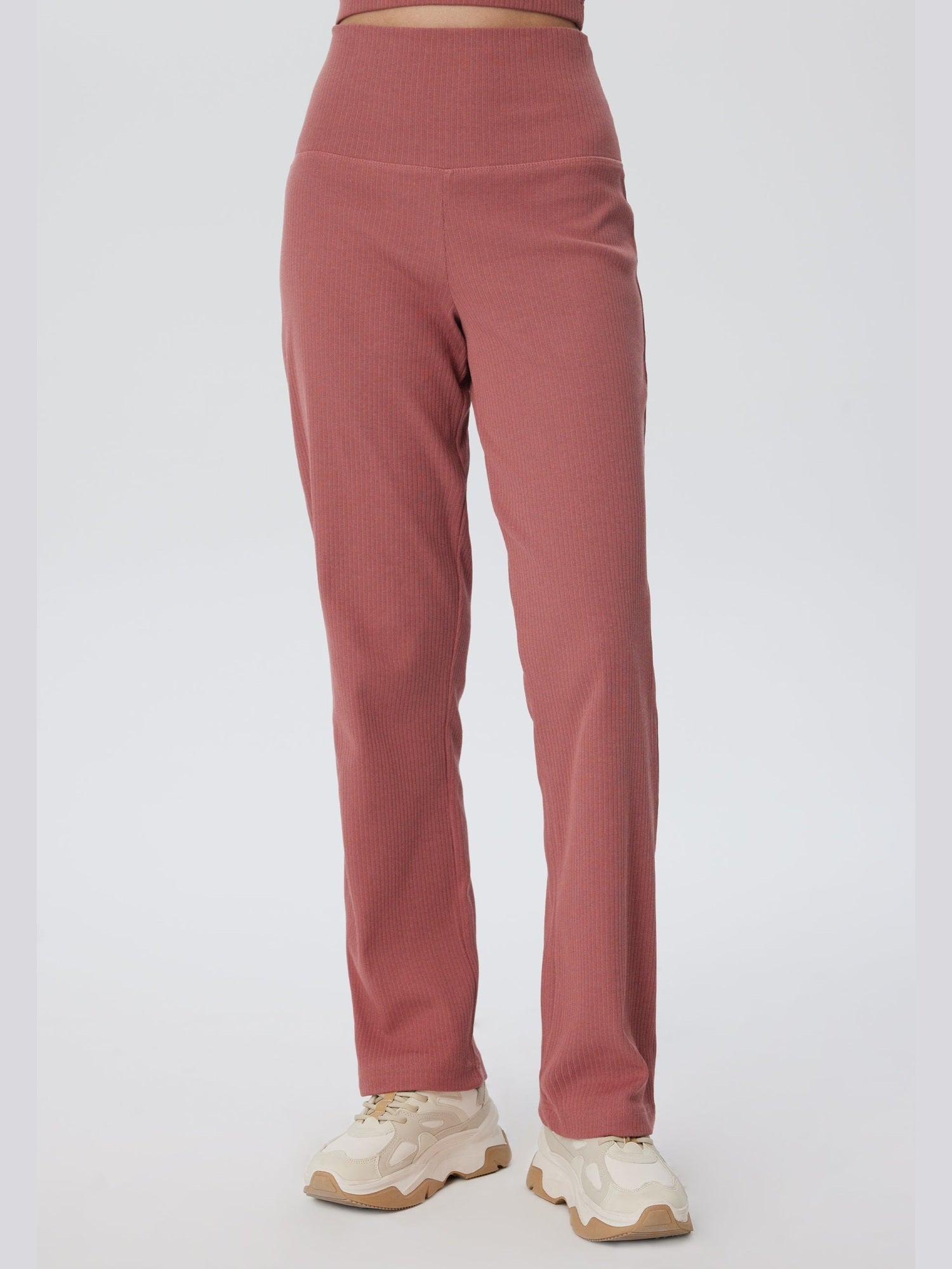 Damen Bio-Baumwoll Rippjersey-Hose - Evermind.eco