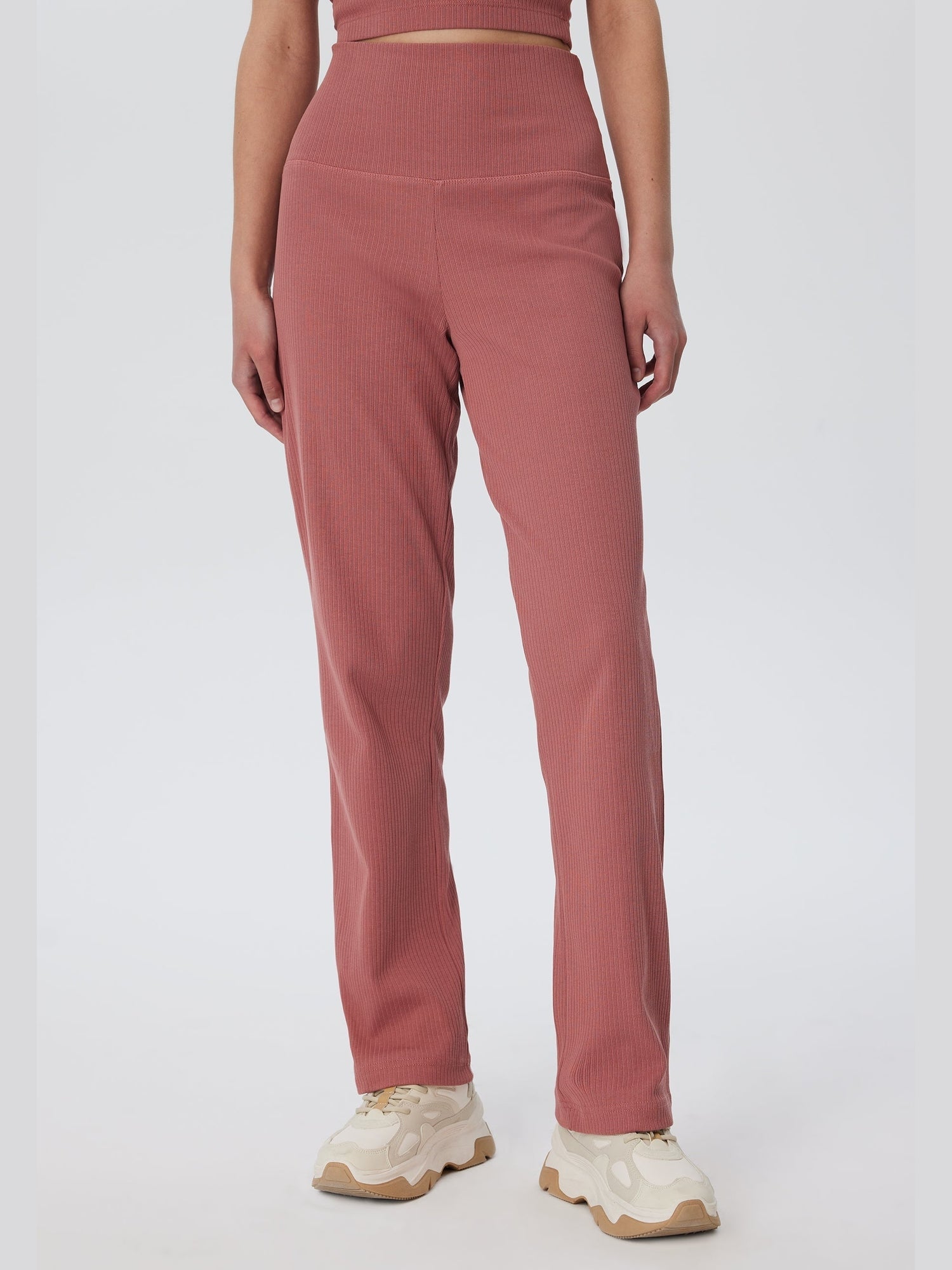 Damen Bio-Baumwoll Rippjersey-Hose - Evermind.eco