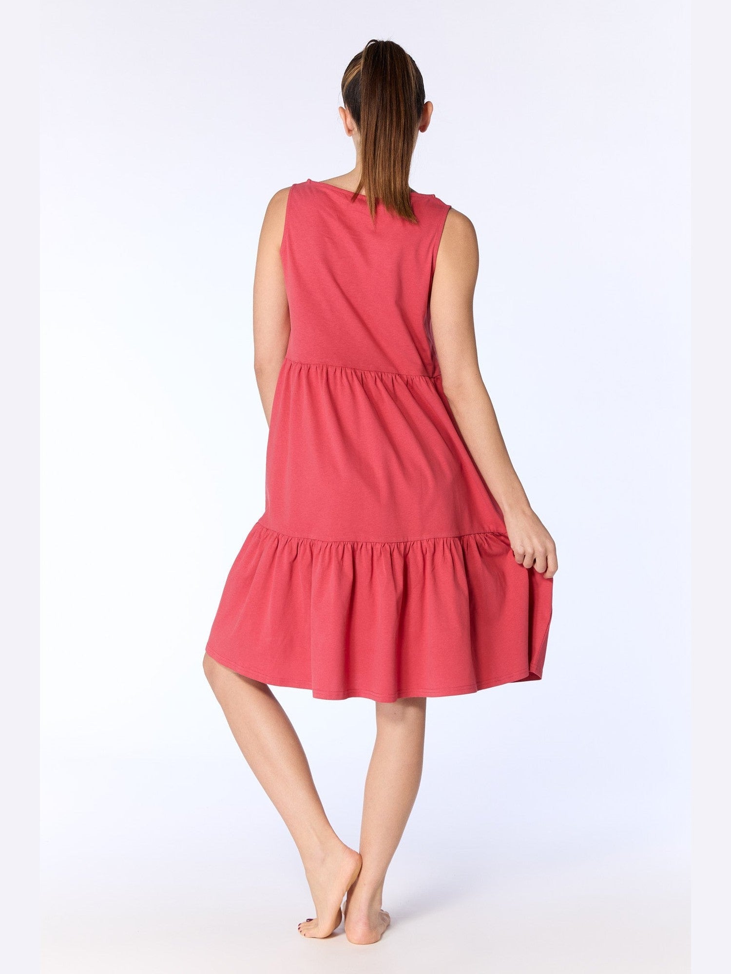 Damen Bio-Baumwoll-Volant-Sommerkleid - Evermind.eco