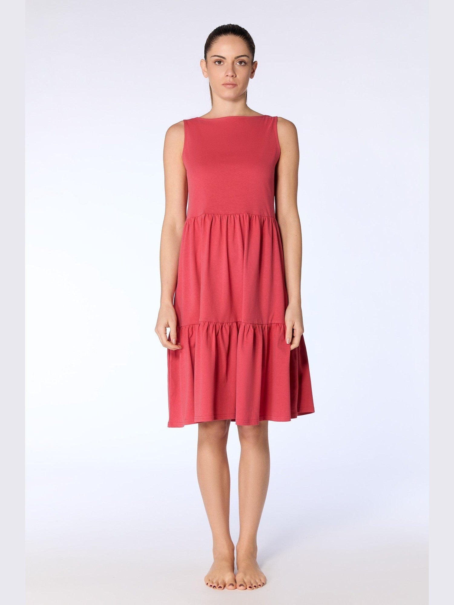 Damen Bio-Baumwoll-Volant-Sommerkleid - Evermind.eco
