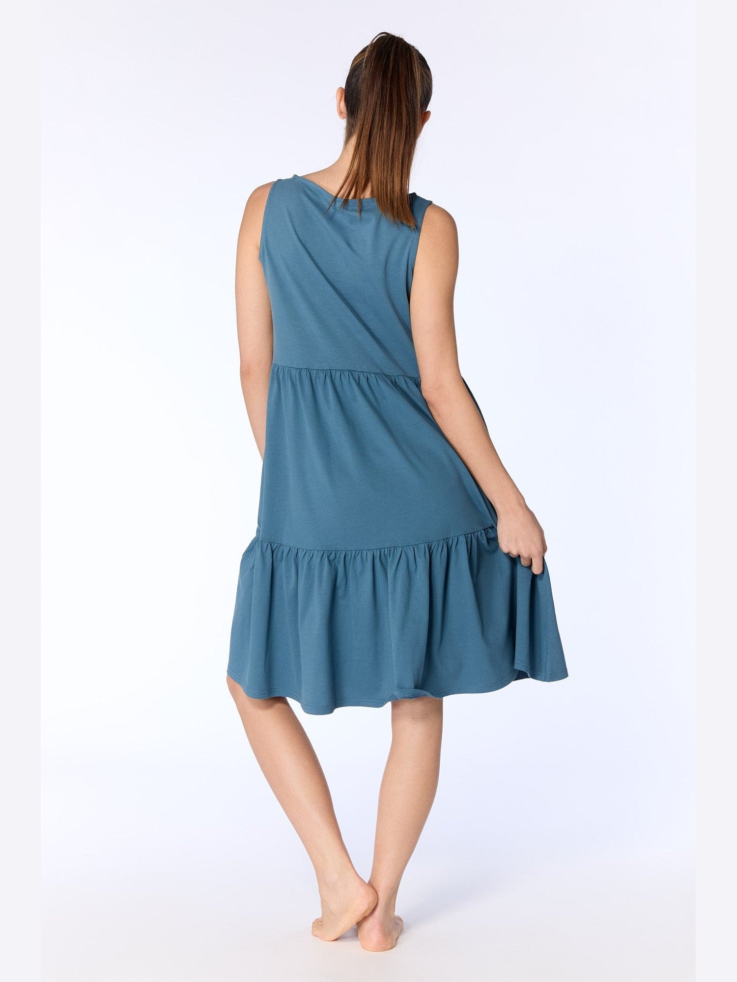 Damen Bio-Baumwoll-Volant-Sommerkleid - Evermind.eco