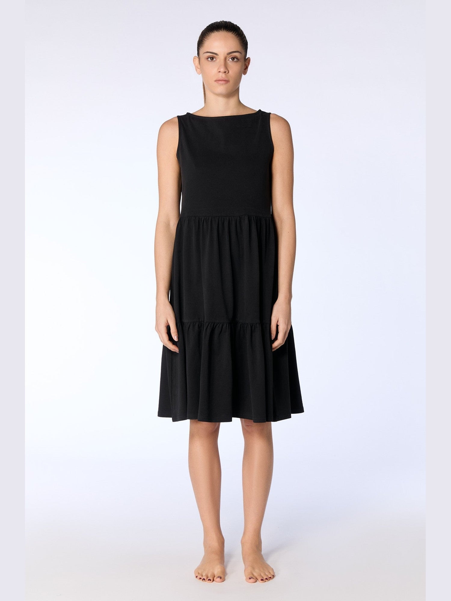 Damen Bio-Baumwoll-Volant-Sommerkleid - Evermind.eco