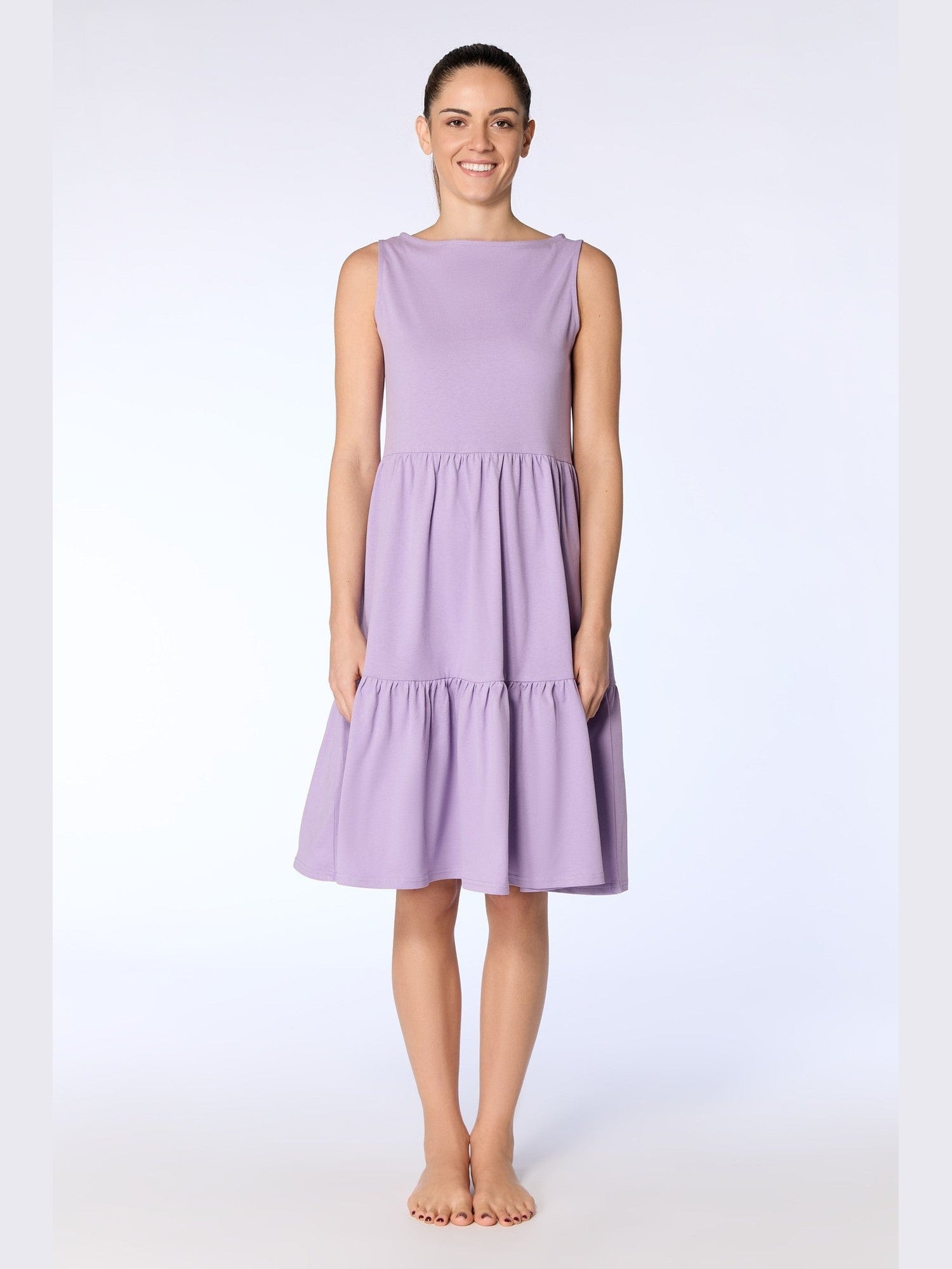 Damen Bio-Baumwoll-Volant-Sommerkleid - Evermind.eco