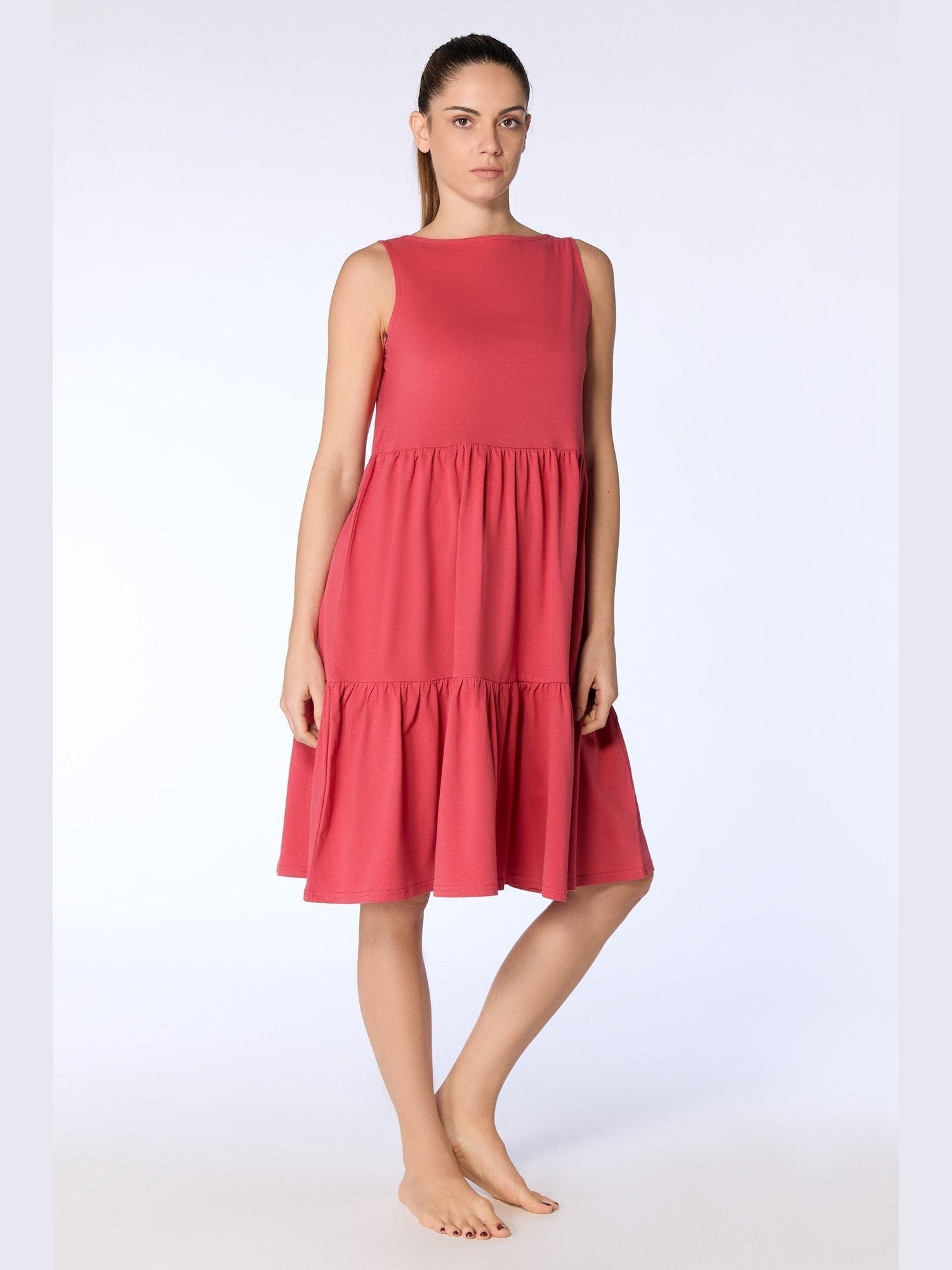 Damen Bio-Baumwoll-Volant-Sommerkleid - Evermind.eco