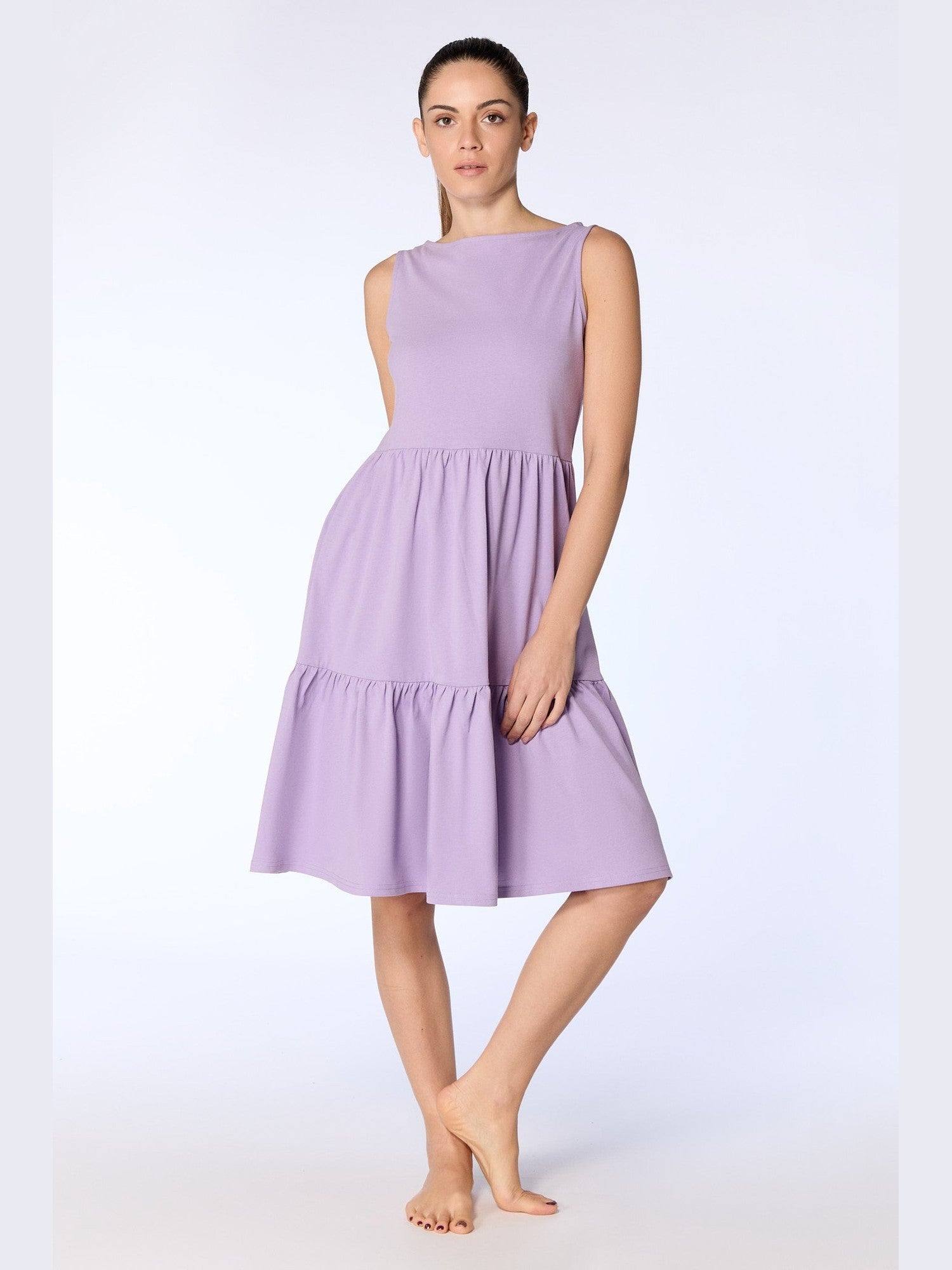 Damen Bio-Baumwoll-Volant-Sommerkleid - Evermind.eco