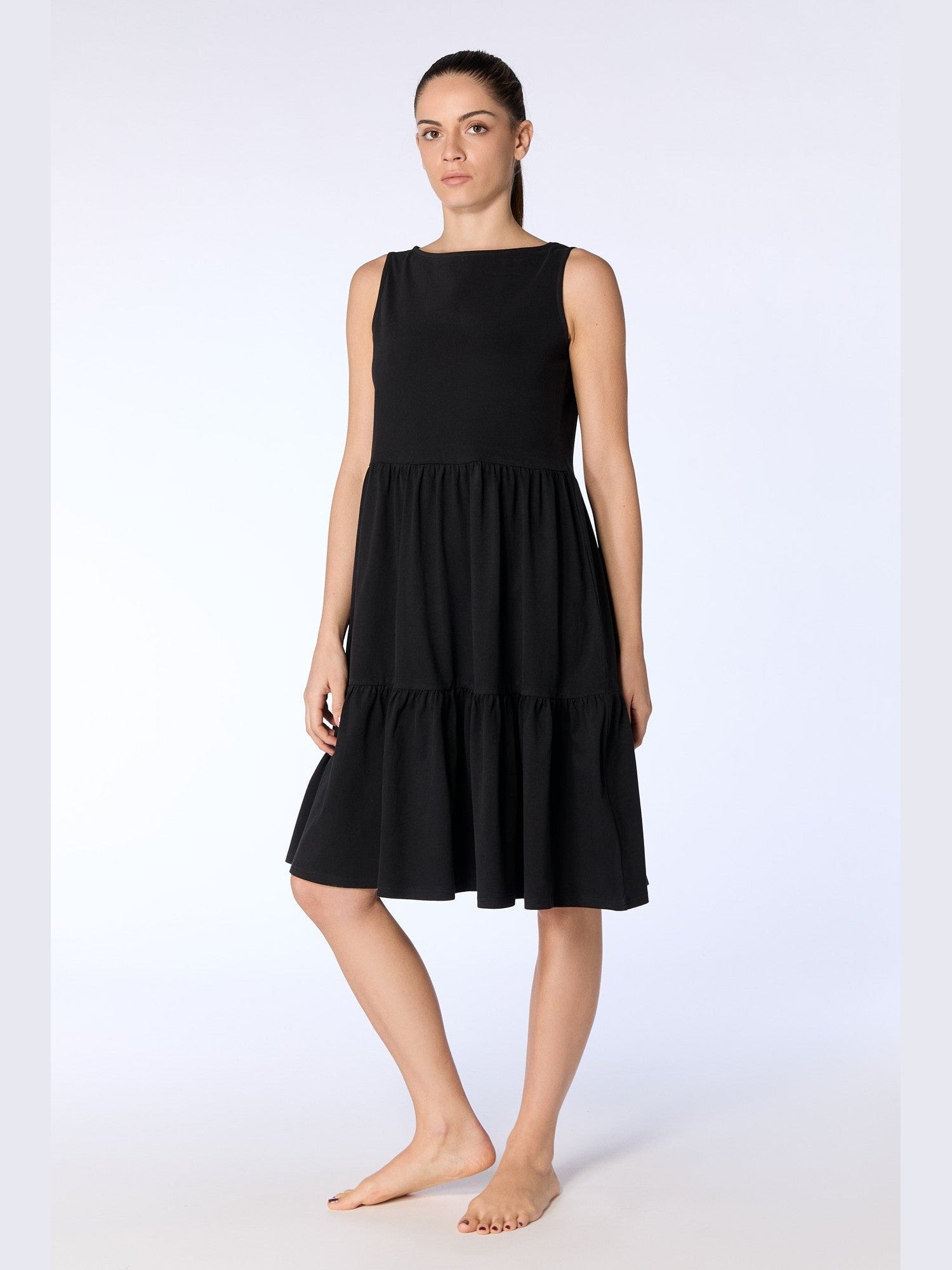 Damen Bio-Baumwoll-Volant-Sommerkleid - Evermind.eco