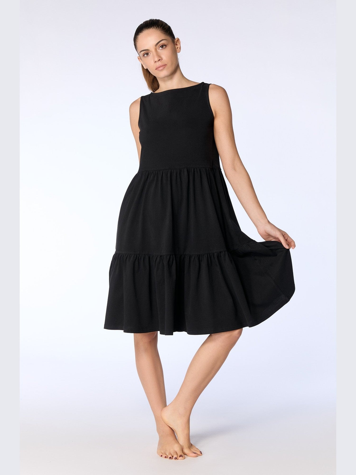 Damen Bio-Baumwoll-Volant-Sommerkleid - Evermind.eco
