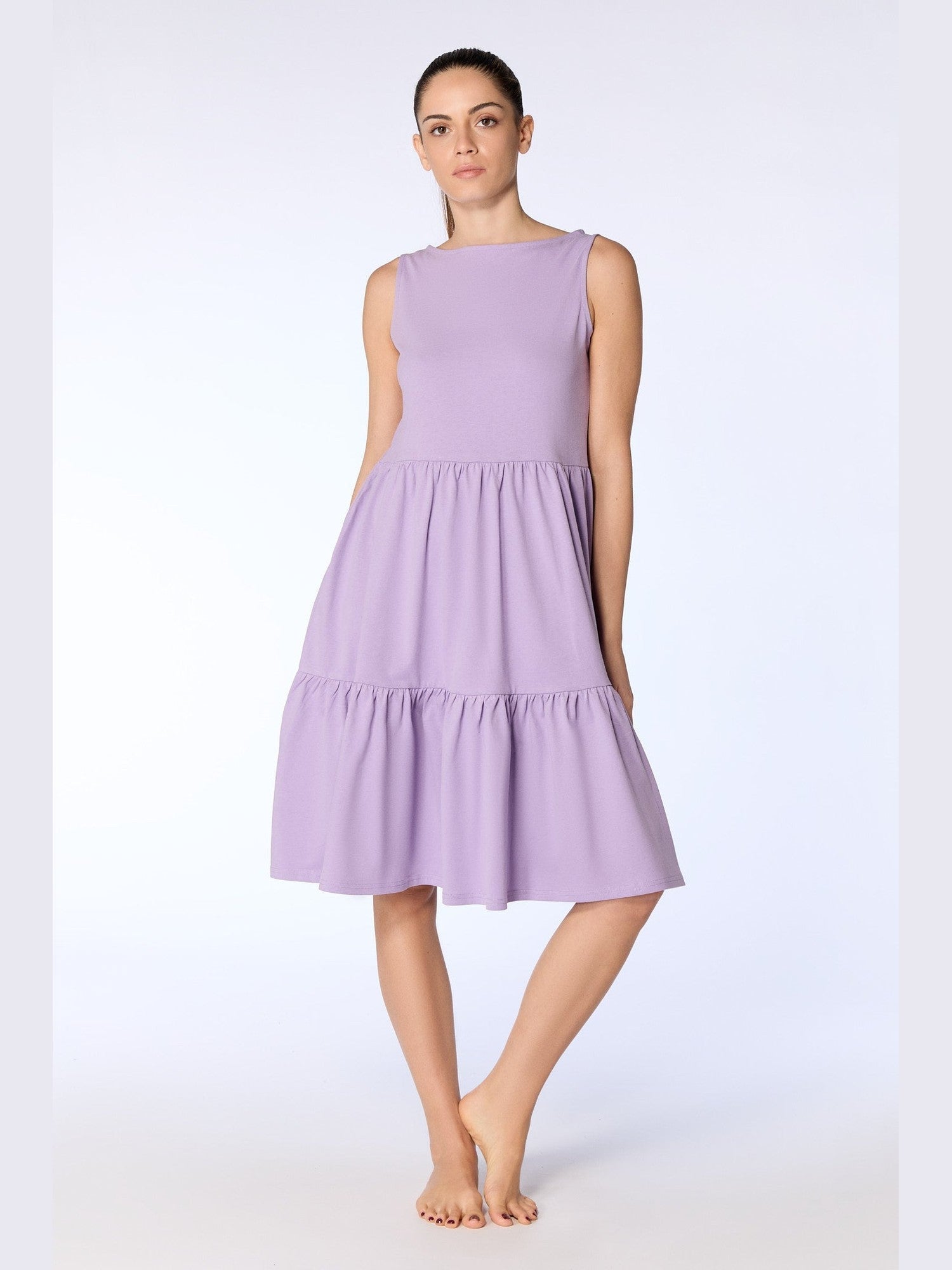 Damen Bio-Baumwoll-Volant-Sommerkleid - Evermind.eco