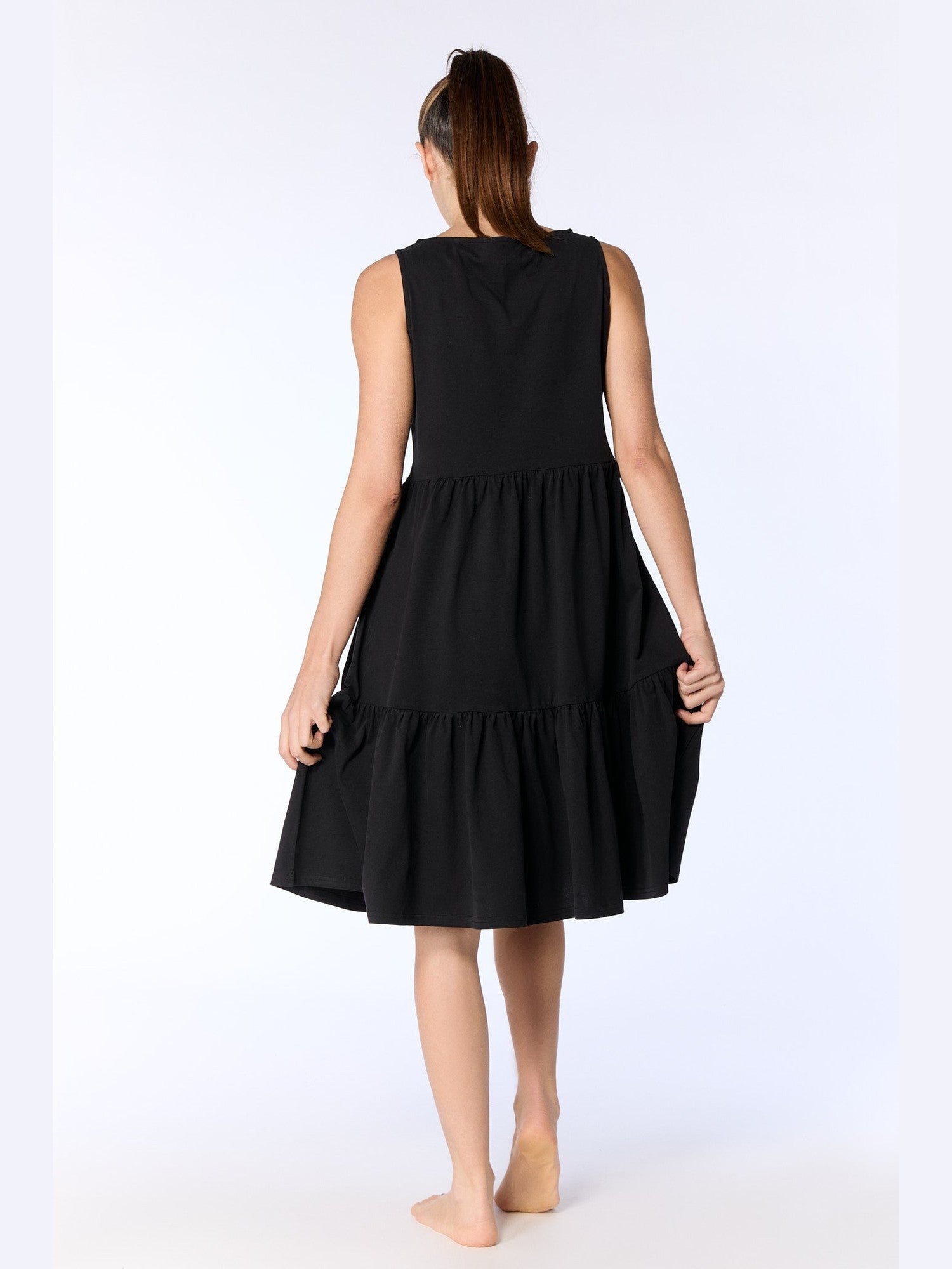 Damen Bio-Baumwoll-Volant-Sommerkleid - Evermind.eco