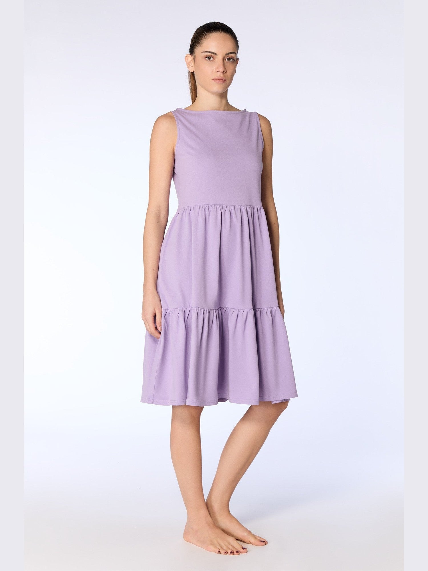 Damen Bio-Baumwoll-Volant-Sommerkleid - Evermind.eco
