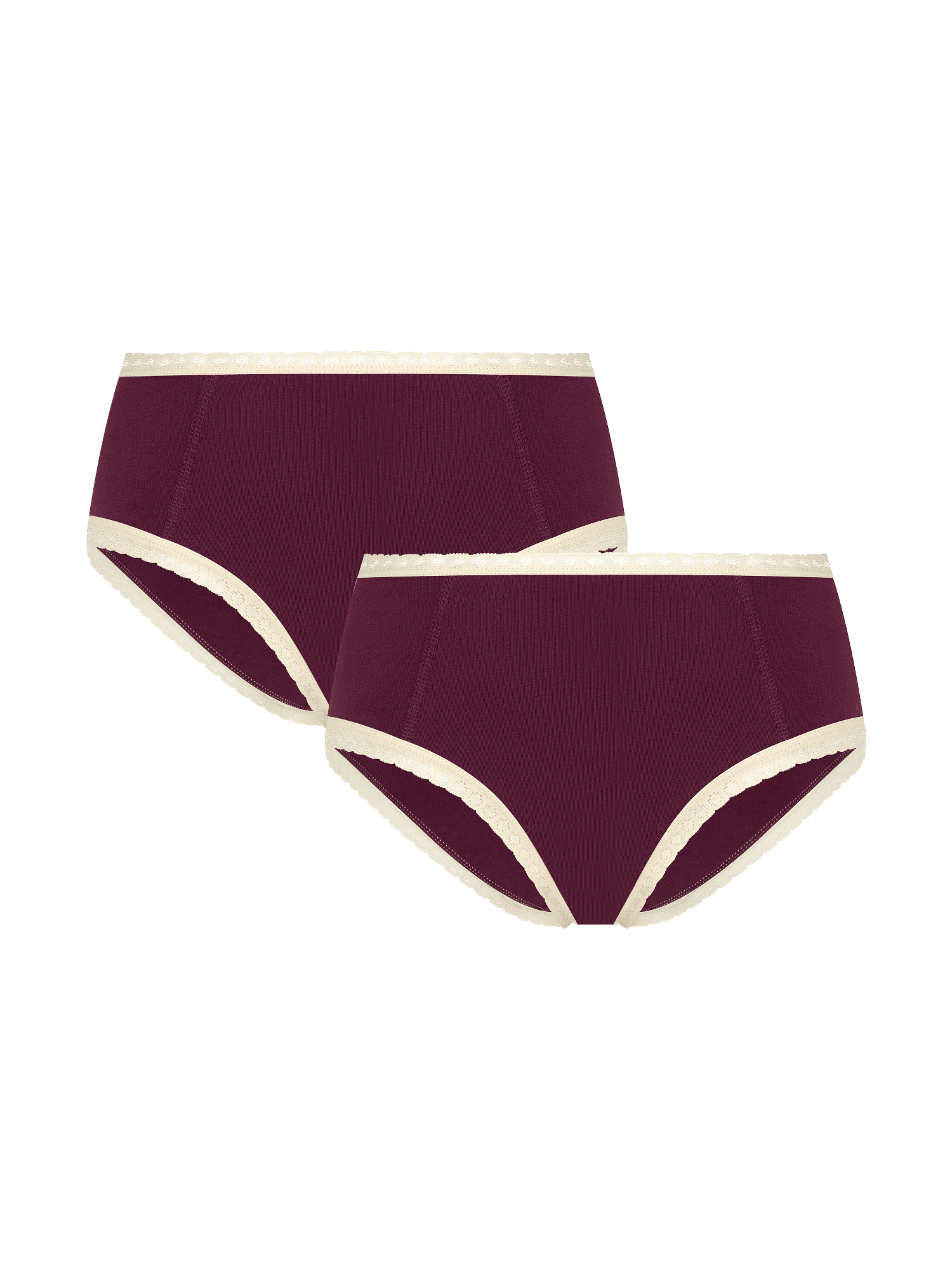 Damen Hipster mit Spitze (2er-Pack) - Evermind.eco
