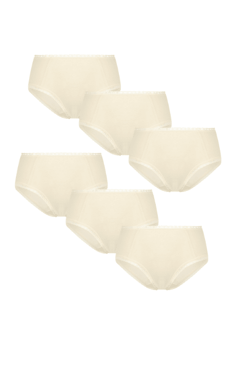 Damen Hipster mit Spitze (6er Pack) - Evermind.eco