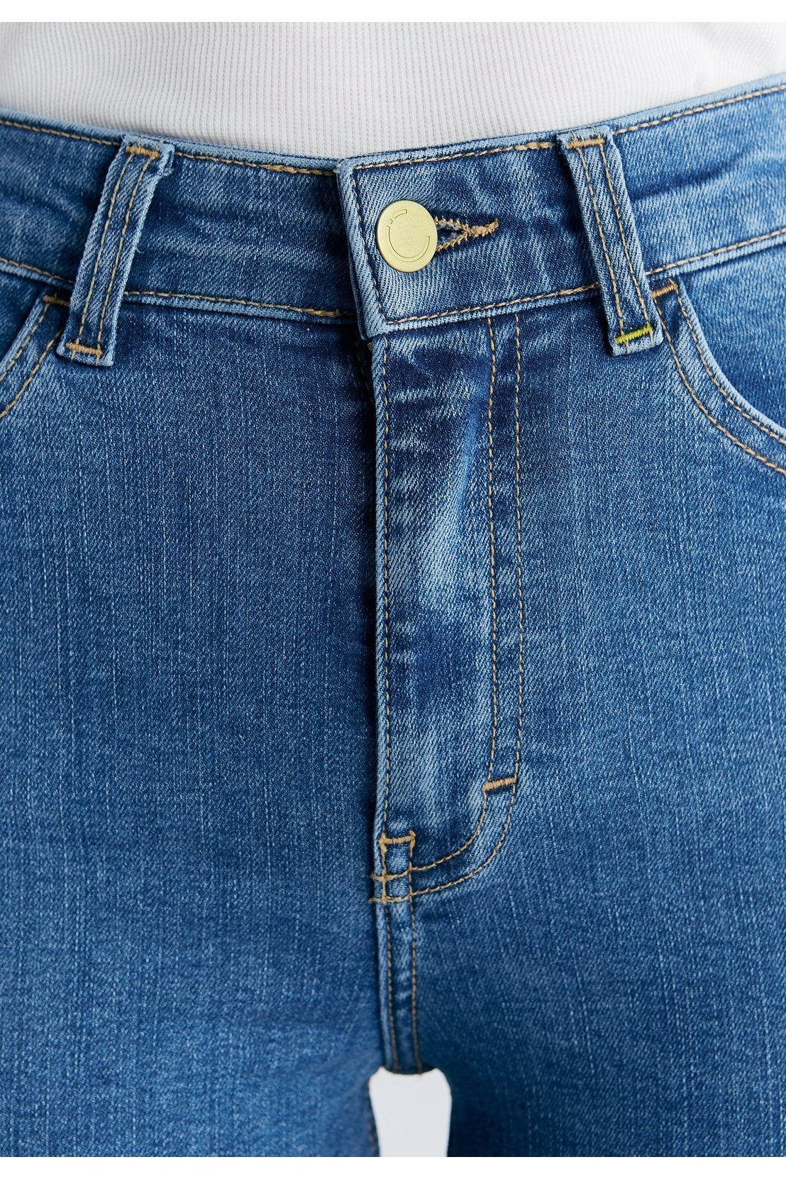 Damen Super Stretch Cropped Skinny Jeans - Evermind.eco