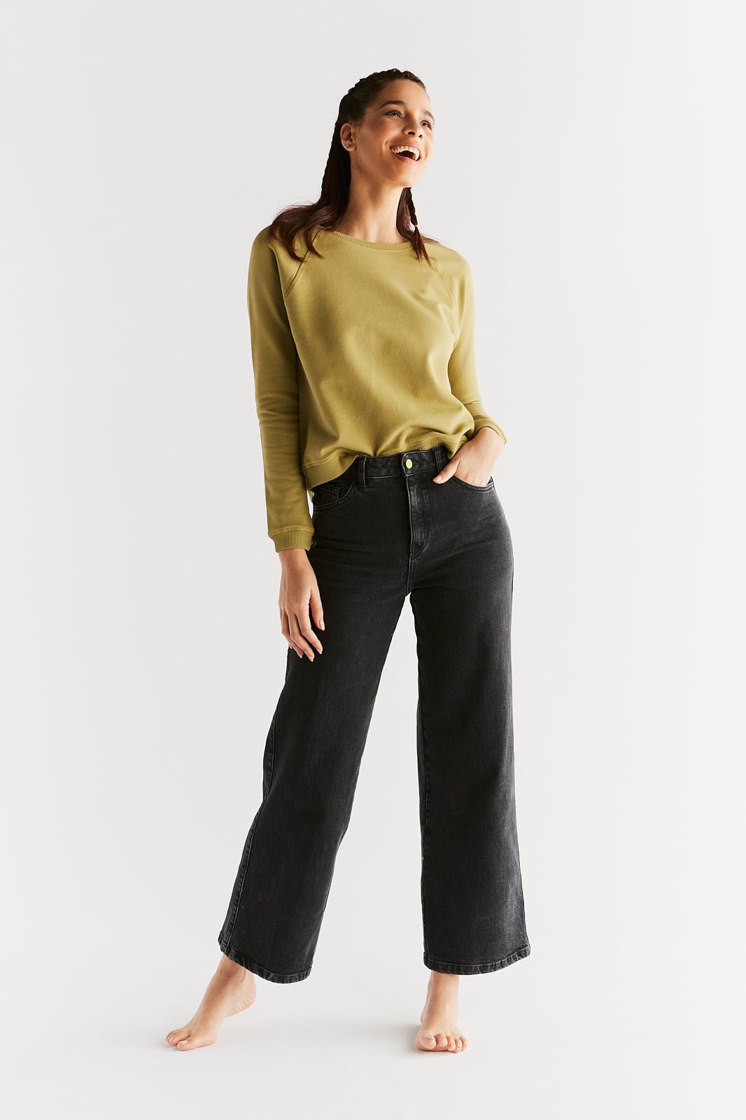 Damen Wide Leg Jeans aus Bio-Baumwolle - Evermind.eco
