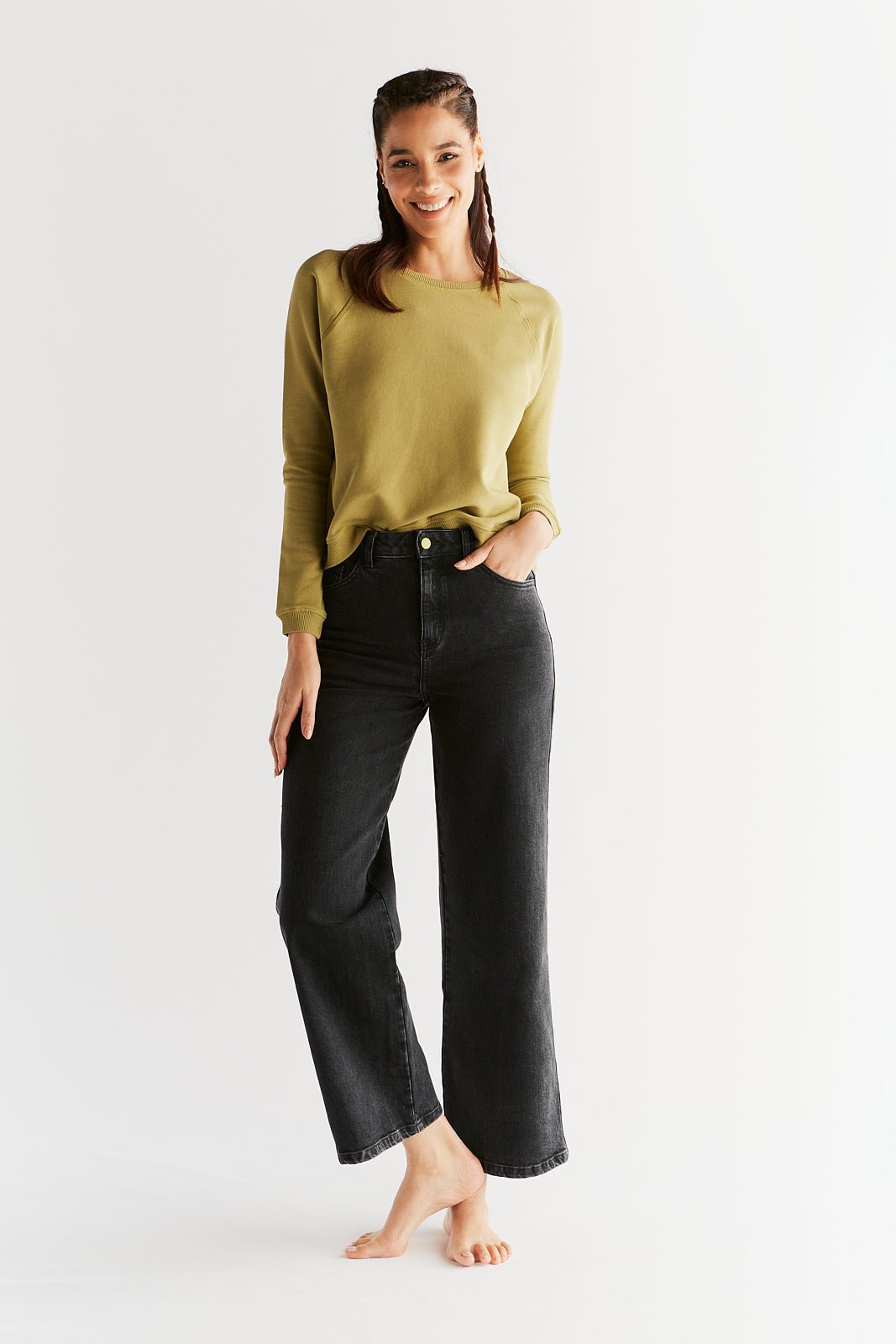 Damen Wide Leg Jeans aus Bio-Baumwolle - Evermind.eco