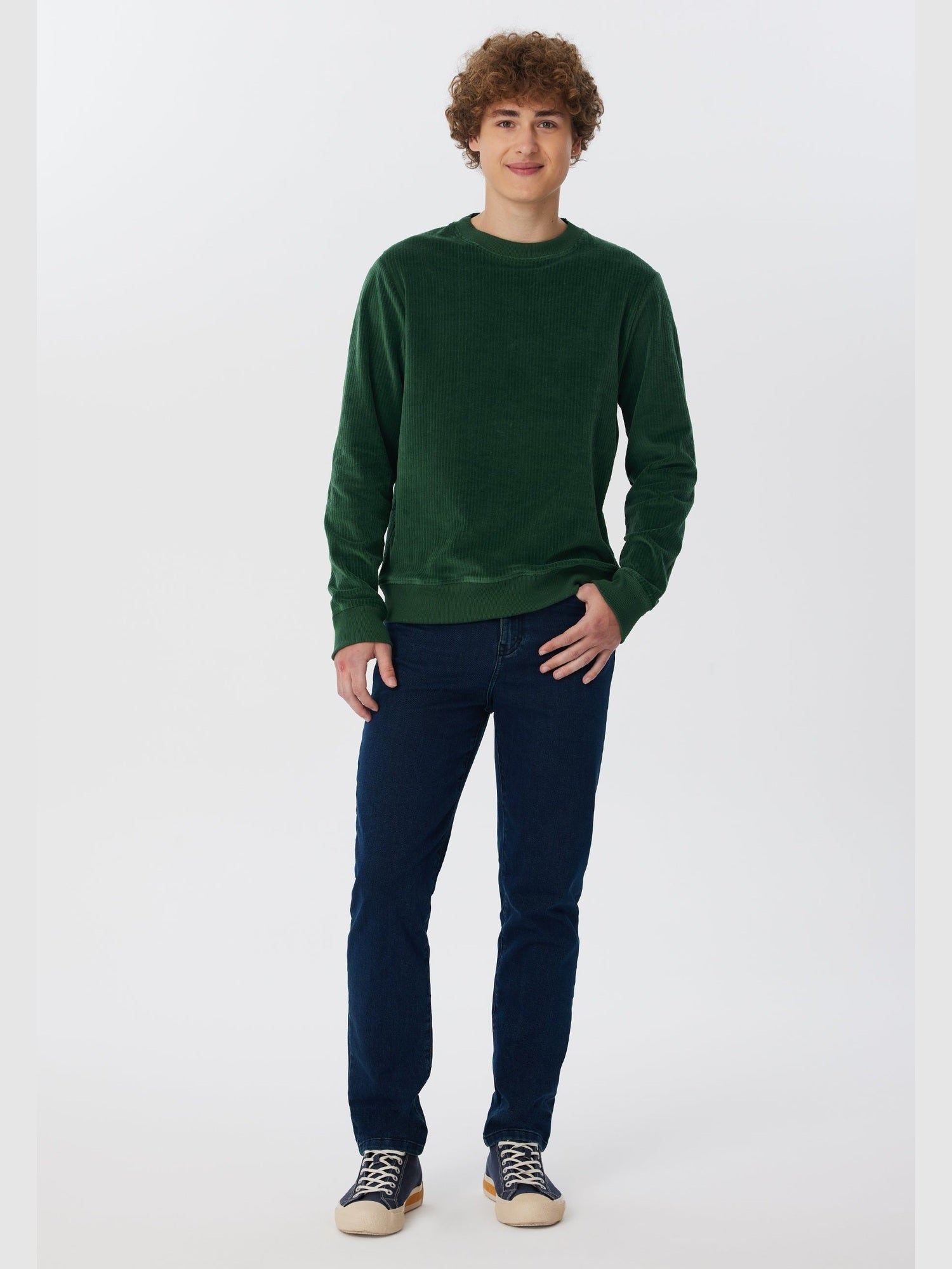 Herren Bio-Baumwoll Cord-Sweatshirt - Evermind.eco