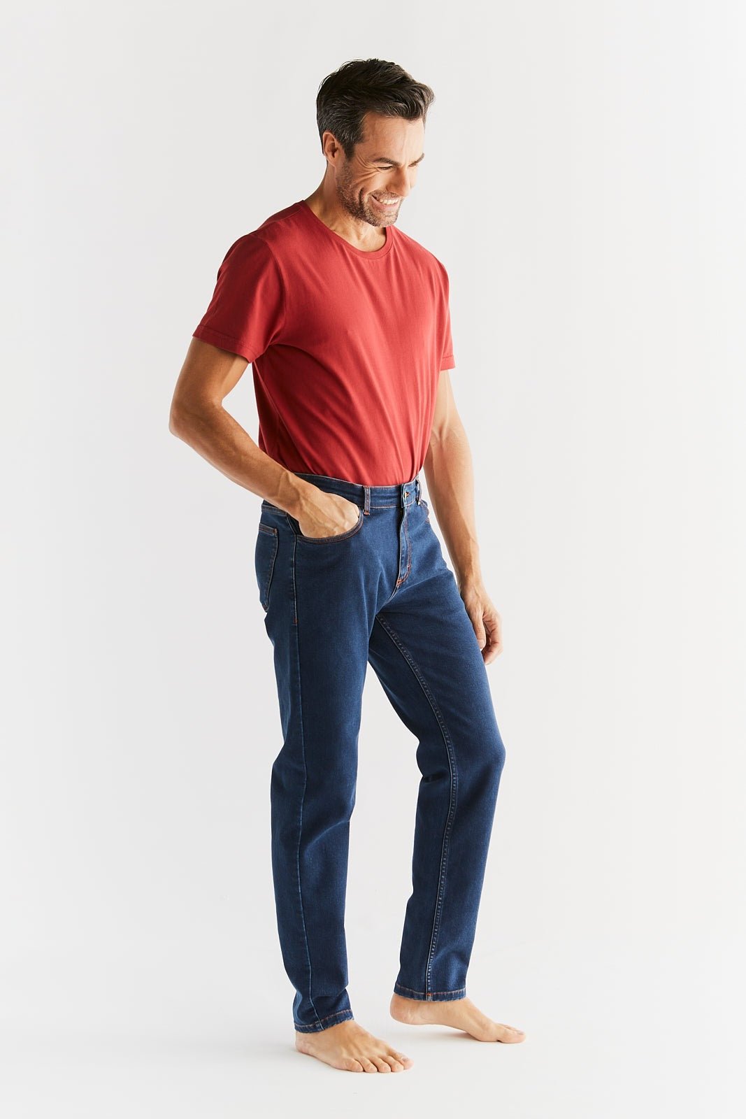Herren Thermo Stretch Slim Jeans - Evermind.eco