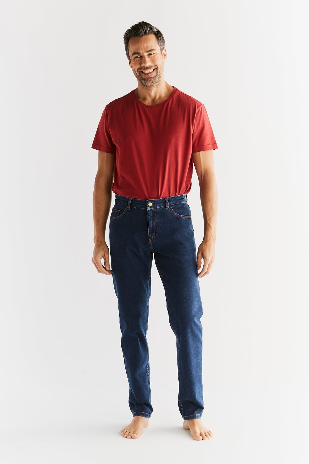 Herren Thermo Stretch Slim Jeans - Evermind.eco