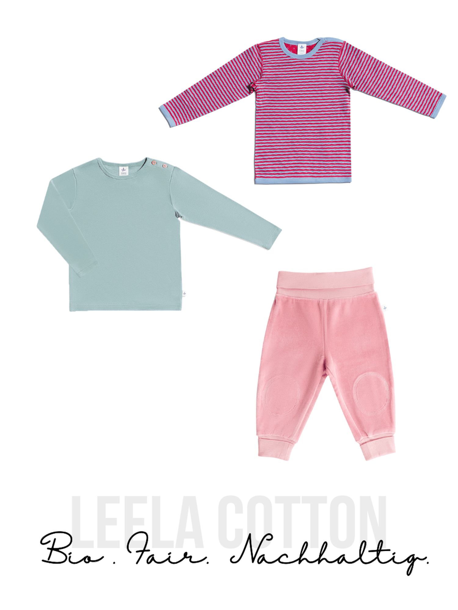 Kinder-Set (3-teilig): Nickyhose & 2 Shirts - Evermind.eco
