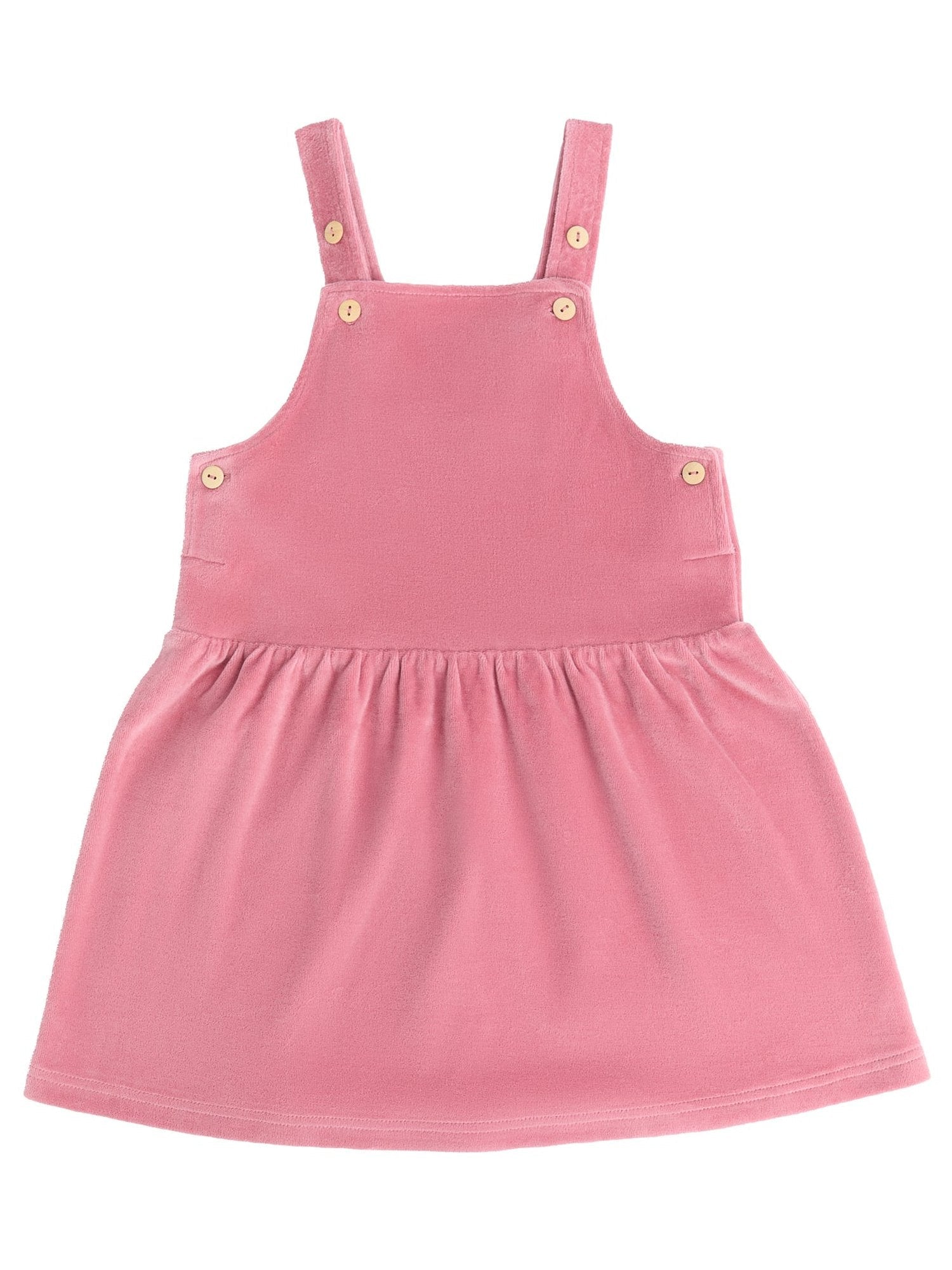 Mädchen-Set: Nickykleid, Langarmshirt & Scrunchie - Evermind.eco