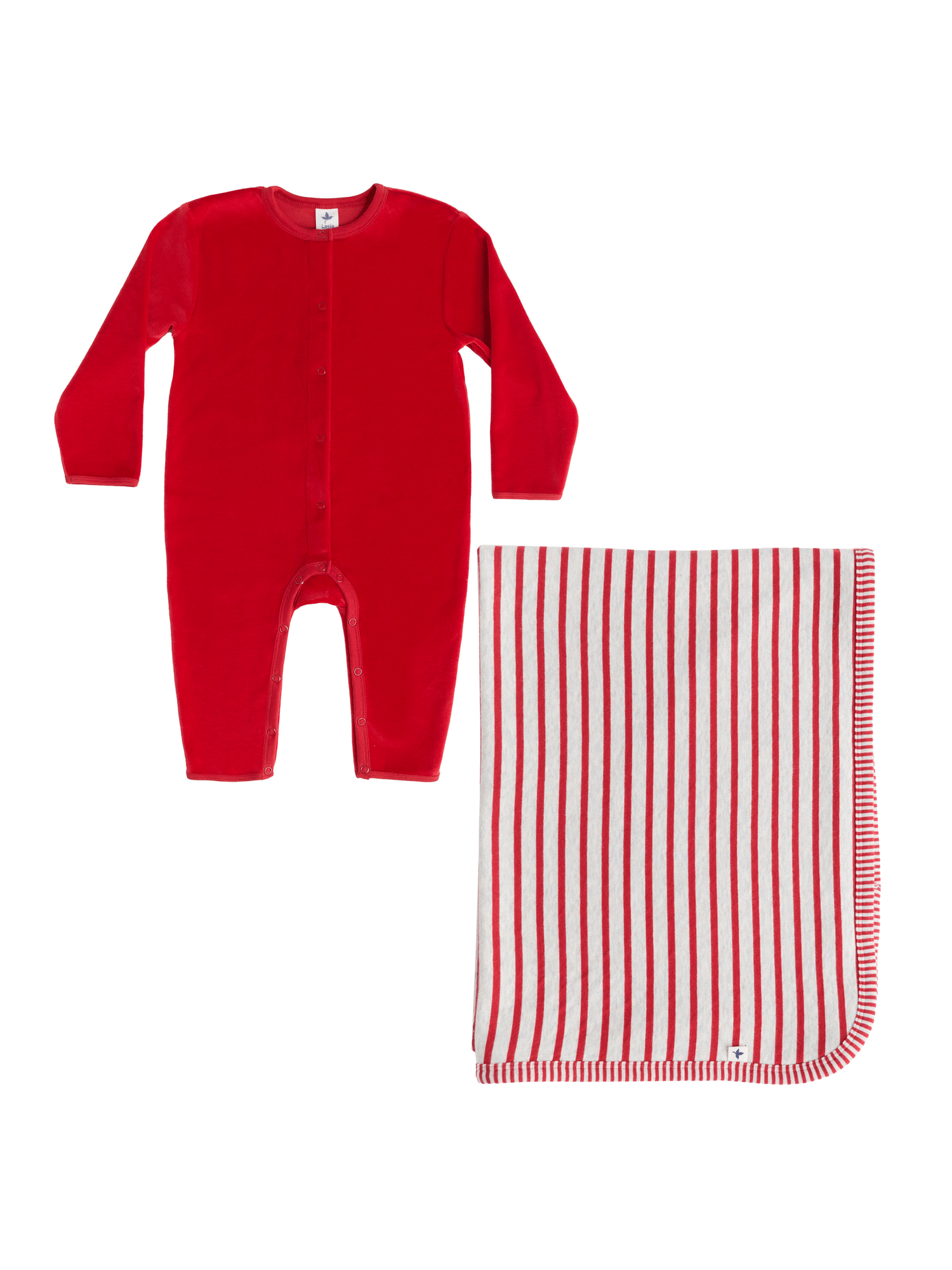 Roter Baby-Strampler & Wendedecke – Kuschelig, nachhaltig & GOTS-zertifiziert - Evermind.eco