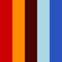 Swatch Rot/Orange/Bordeaux/Hellblau/Donaublau