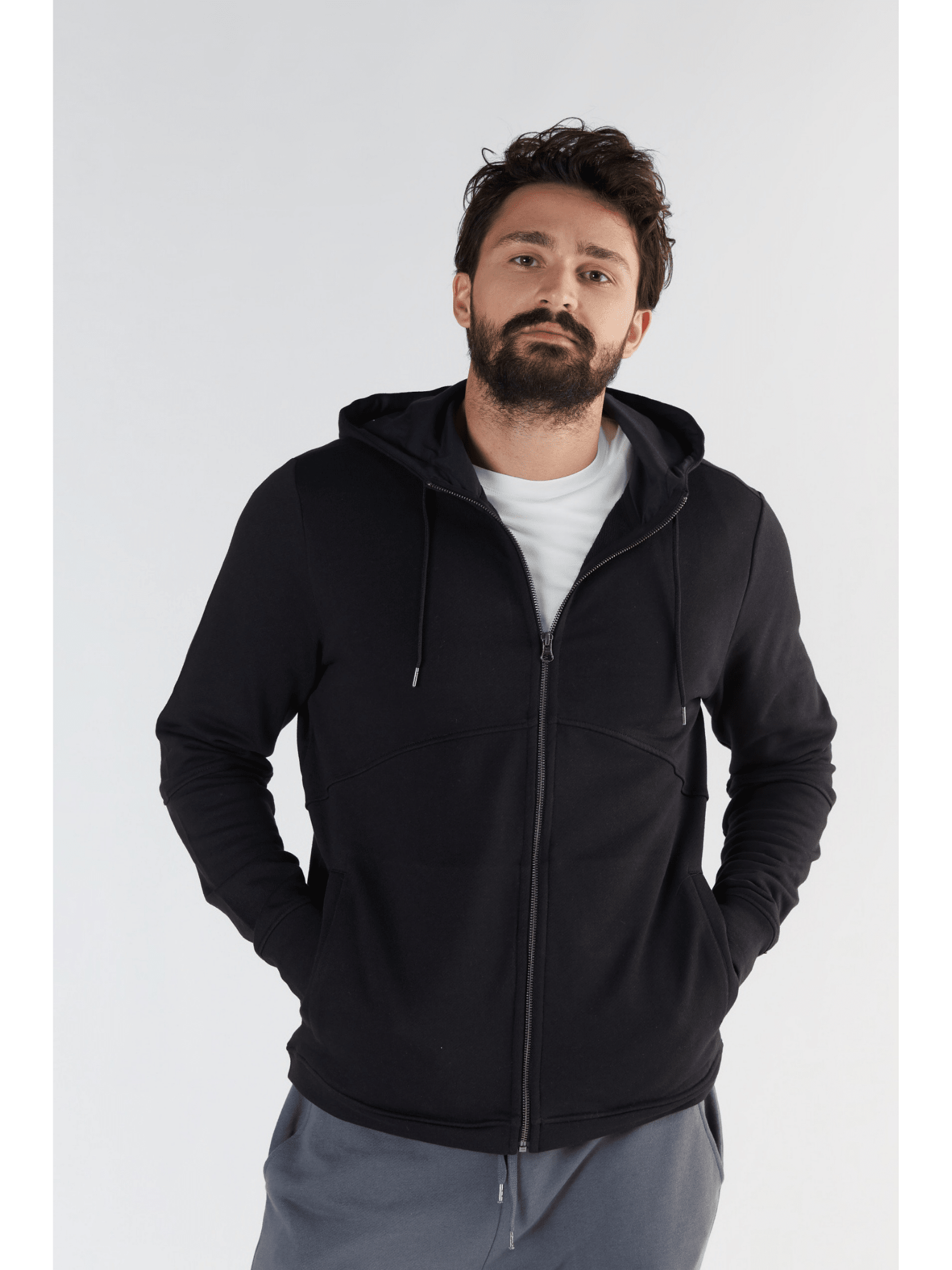 TENCEL™ Active Herren Hoodie Jacke - Evermind.eco
