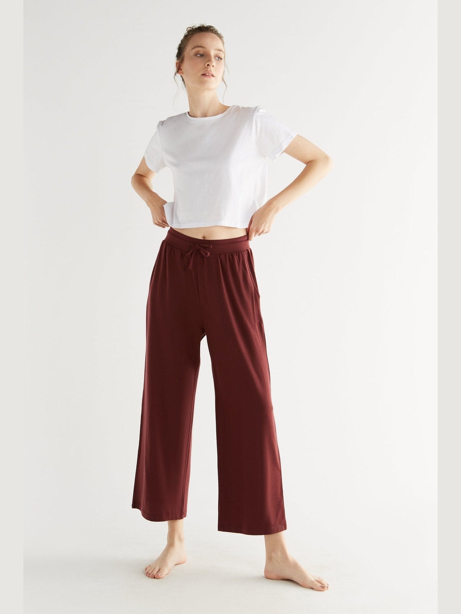 TENCEL™ Damen Wide Leg Hose - Evermind.eco