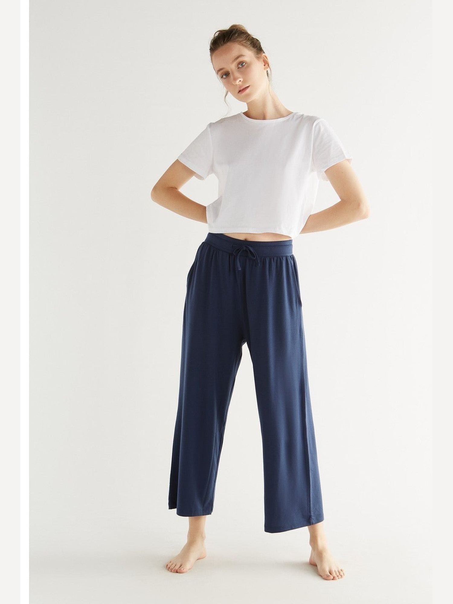 TENCEL™ Damen Wide Leg Hose - Evermind.eco