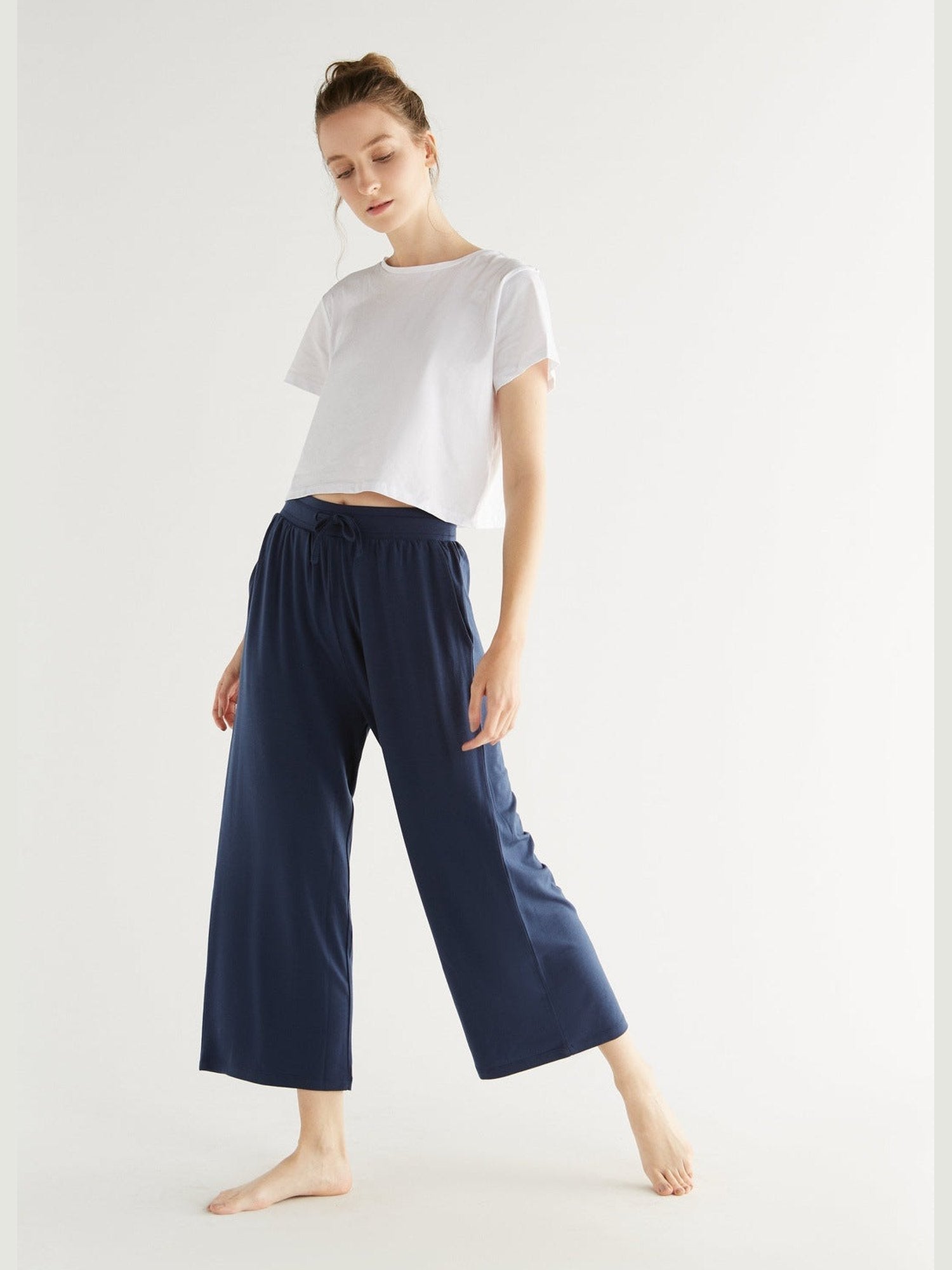 TENCEL™ Damen Wide Leg Hose - Evermind.eco