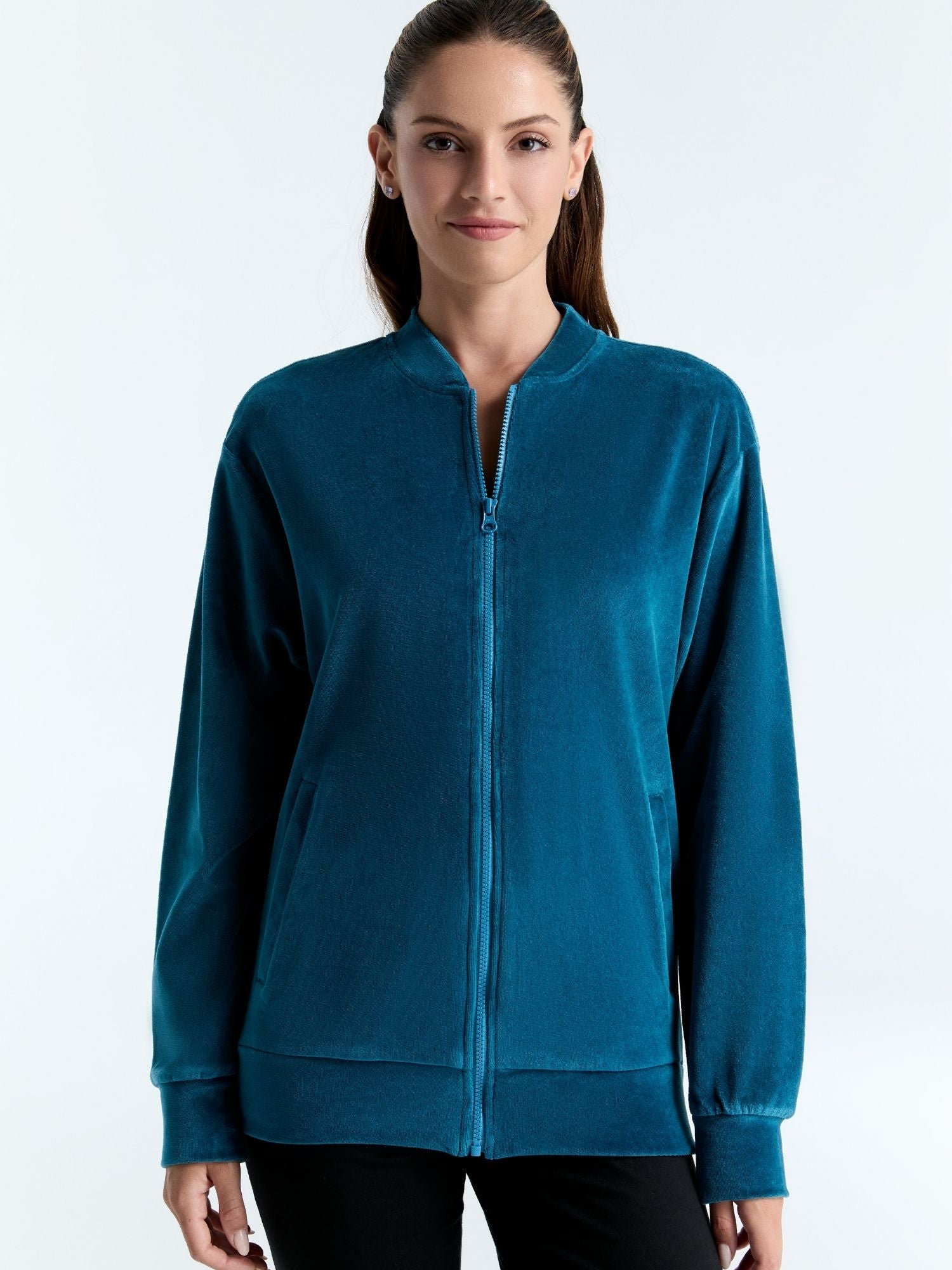 Unisex Bio-Baumwoll Veloursjacke - Evermind.eco