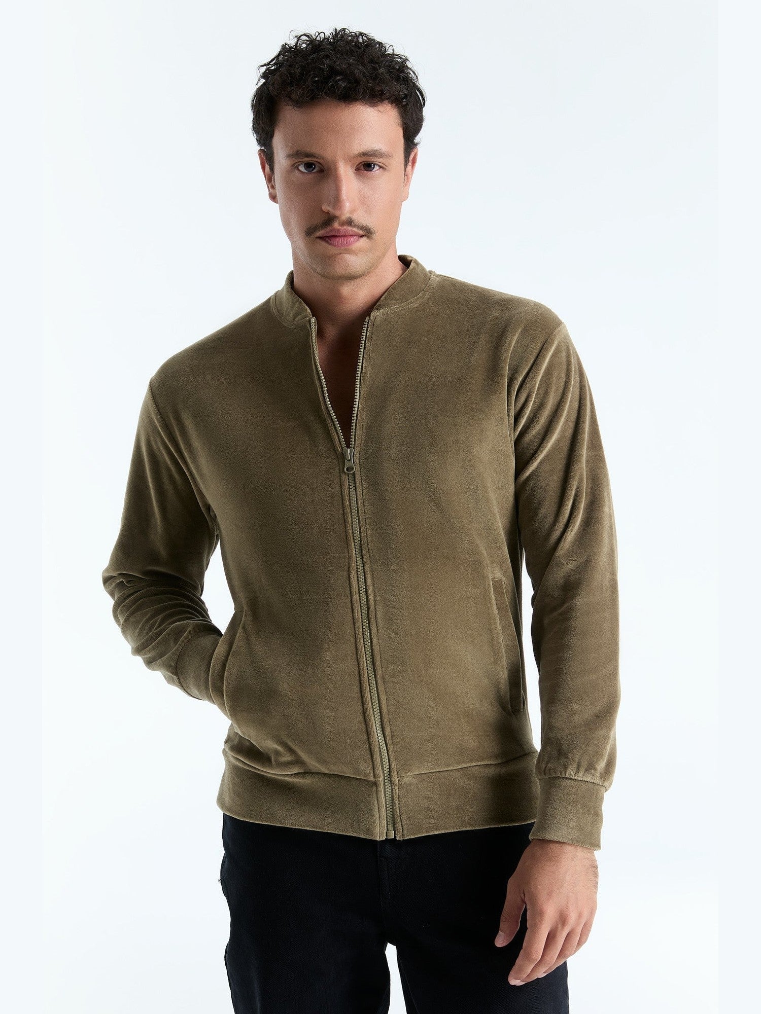Unisex Bio-Baumwoll Veloursjacke - Evermind.eco
