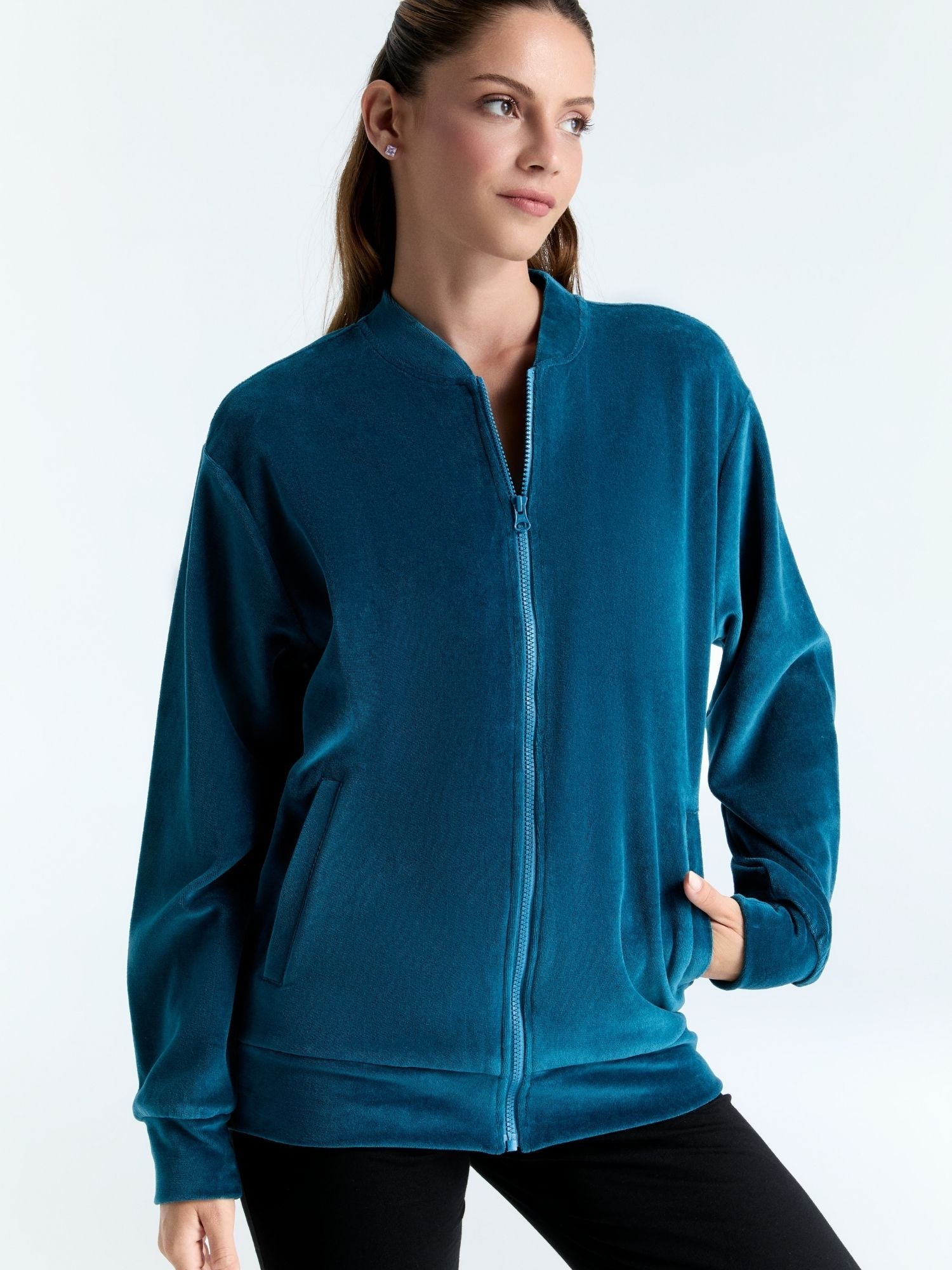 Unisex Bio-Baumwoll Veloursjacke - Evermind.eco