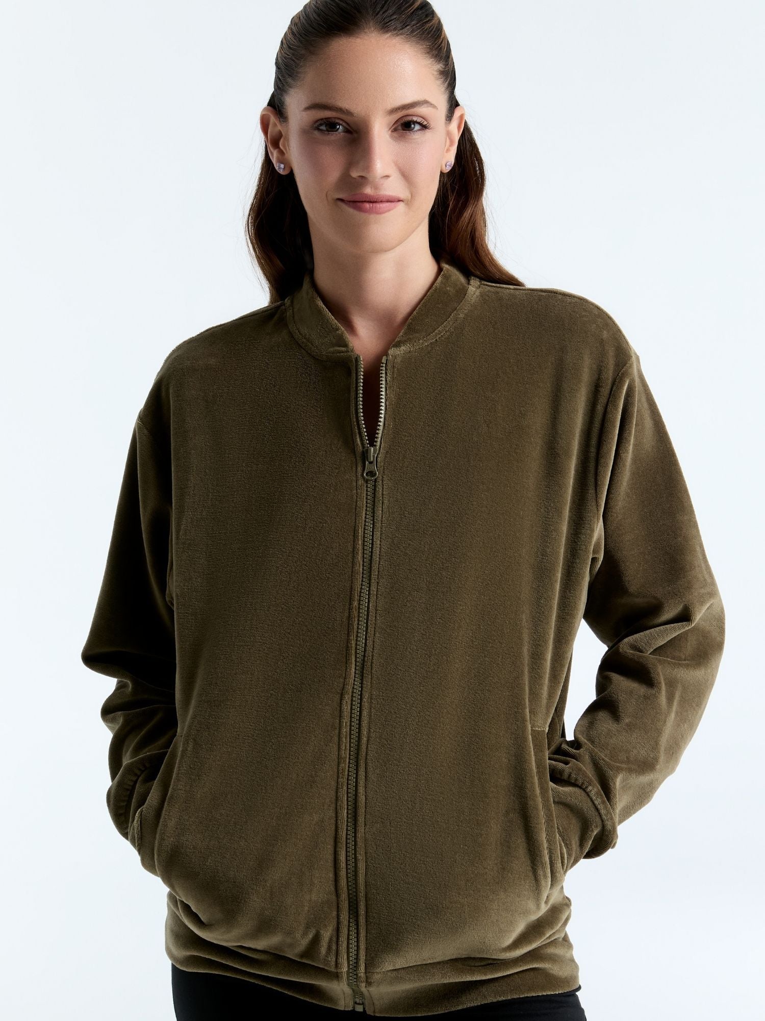 Unisex Bio-Baumwoll Veloursjacke - Evermind.eco