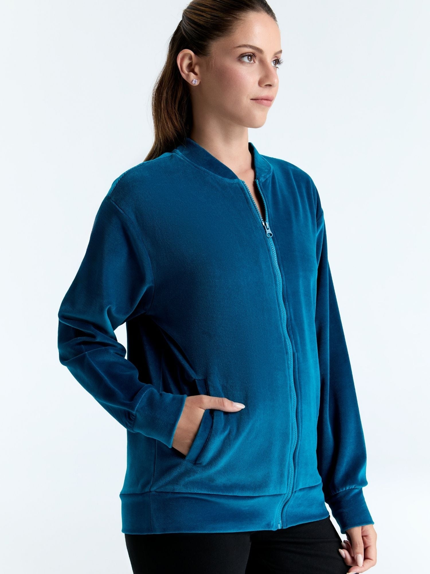 Unisex Bio-Baumwoll Veloursjacke - Evermind.eco