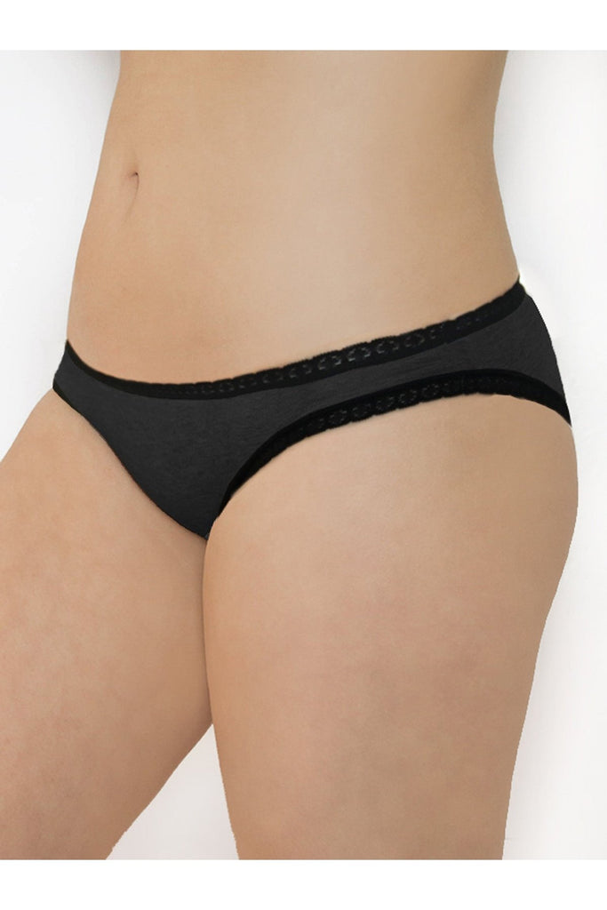 1111-07 | Women Brief with Lace - Anthracite-Melange