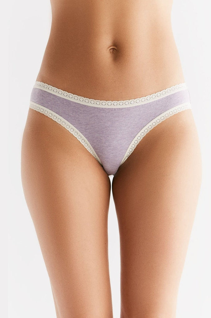 1111-09 | Women Brief with Lace - light purple-melange