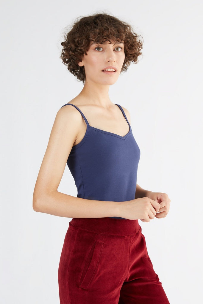 1216-027 | Damen Spaghettiträger-Top stretch - Dunkelblau