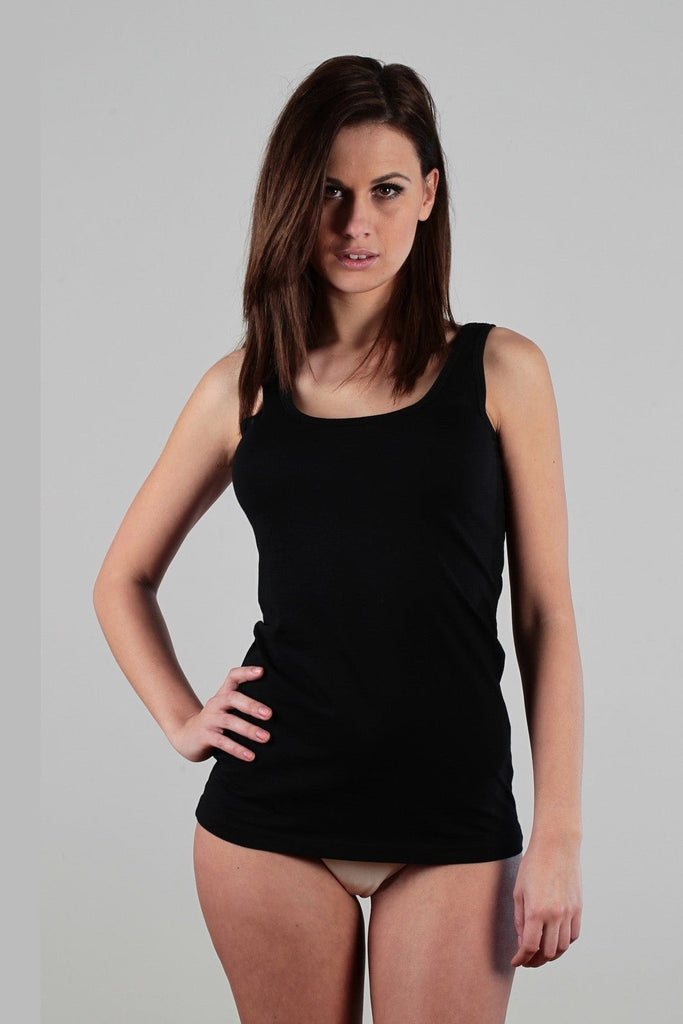 1221-01 | Damen Tanktop/Unterhemd - Schwarz