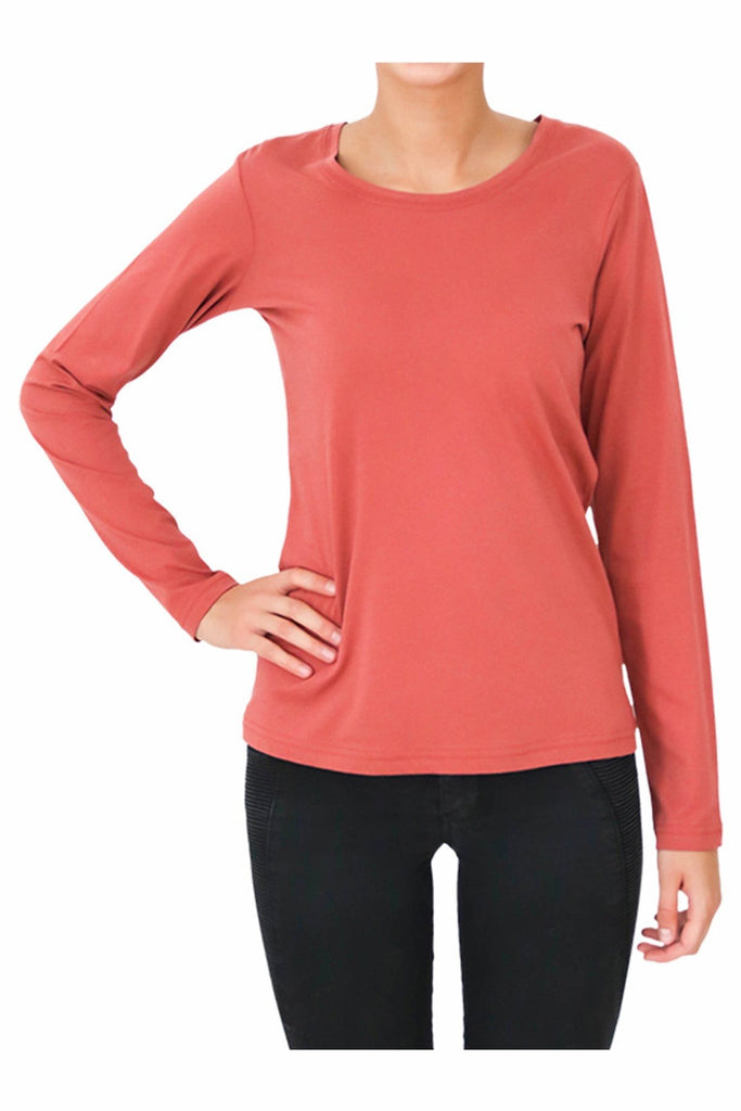 1251-04 | Damen Langarmshirt - Zedernstaub