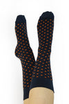 1317 | Unisex Socken - Indigo/Orange