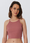 1515-072 | Ripp Crop Top - Dunkel Mauve