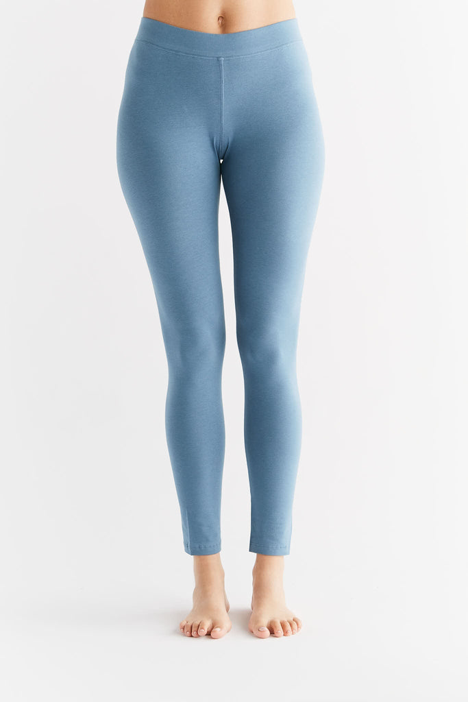 1611-04 | Women Leggings Cotton Jersey - Denim Blue