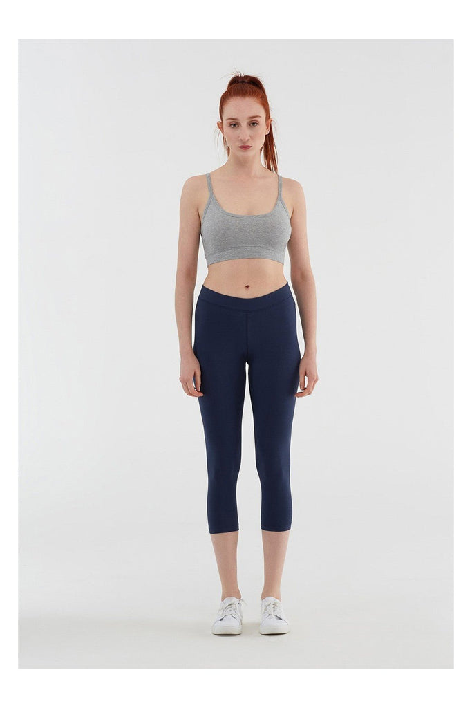 1615-048 | Women 7/8 Leggings cotton jersey - Navy