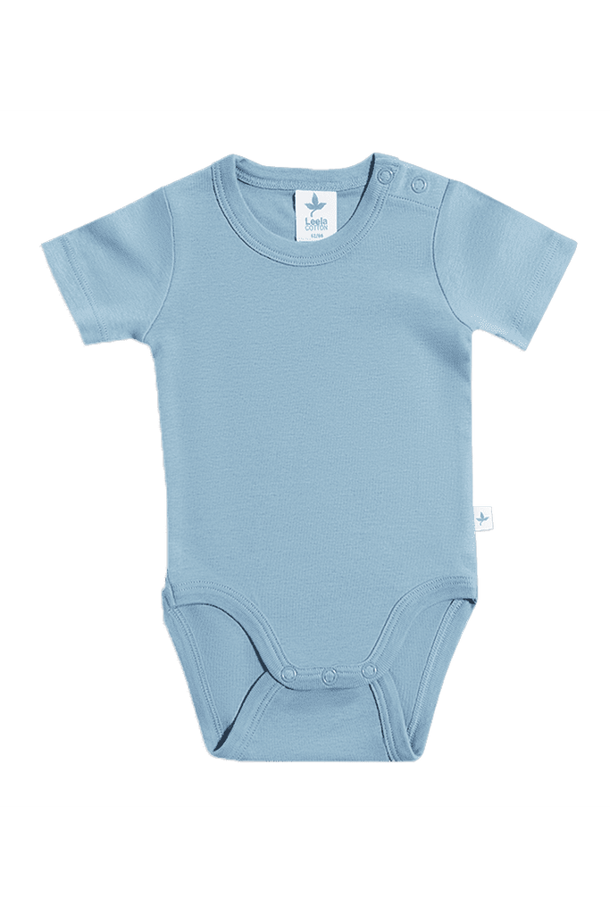 2006TB | Baby Short-Sleeve Body - Blue Grey