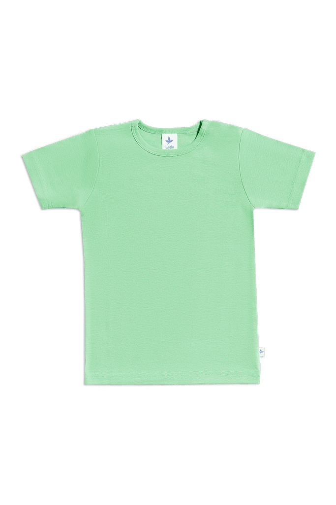 2010MG | Kinder Basic Kurzarmshirt - Mintgrün