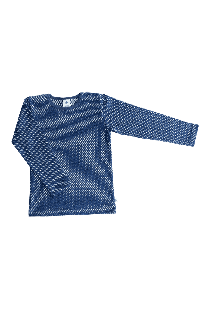 2018 PIN | Kinder Basic Kurzarmshirt - Indigo/Naturweiss