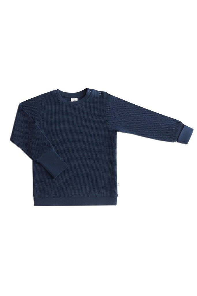 2021 ID | Kids Waffle Knit Sweatshirt - Indigo